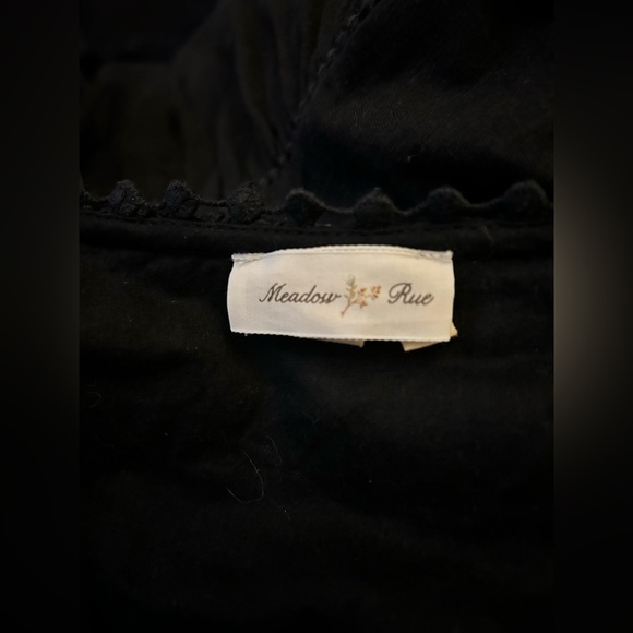 MEADOW RUE ANTHROPOLOGIE CROCHET BLACK  3/4 Sleeve - SIZE SMALL S - Picture 8 of 8